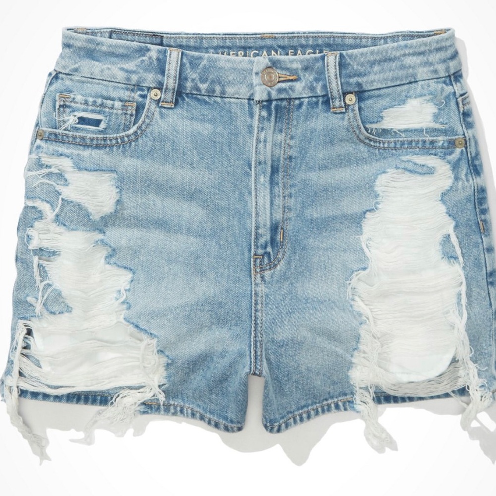 AE CURVY DENIM MOM SHORTS - 12